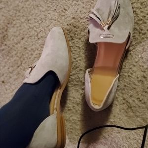 Light Gray Brushed Suede Shoes